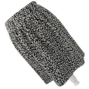 NWOT! ANN TAYLOR LOFT! BLACK AND TAN TAUPE LEOPARD, WIDE WAIST FULL SKIRT! SZ 12